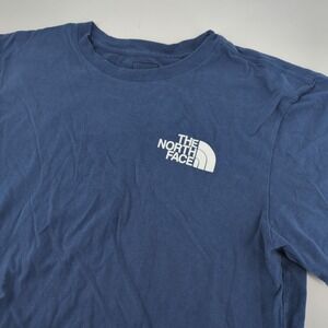 The North Face Shirt Mens Large Blue Never Stop Exploring Graphic Tee T-Shirt